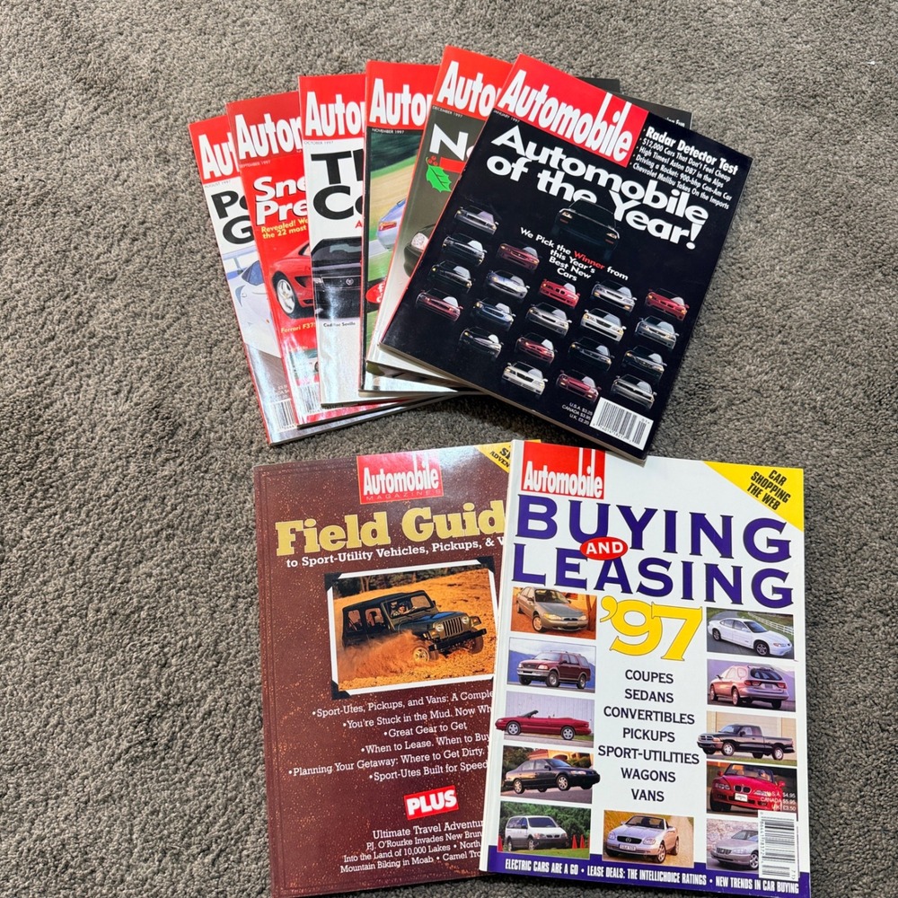 Vintage 1997 Automobile Magazine Lot of 8 Automobile of the Year New Car Issue